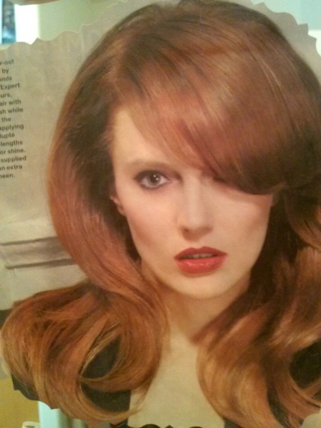 red hairstyle