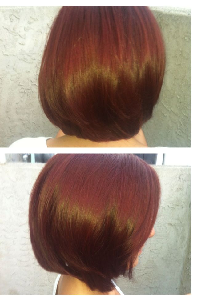 red head bob cut 