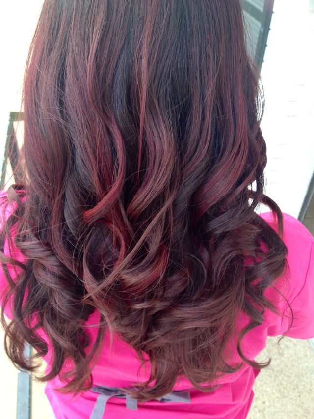 red long curls