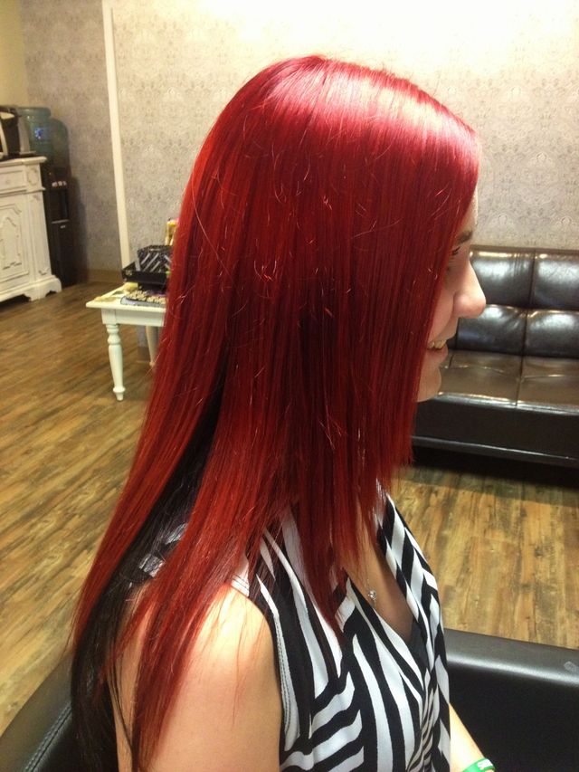 red on black