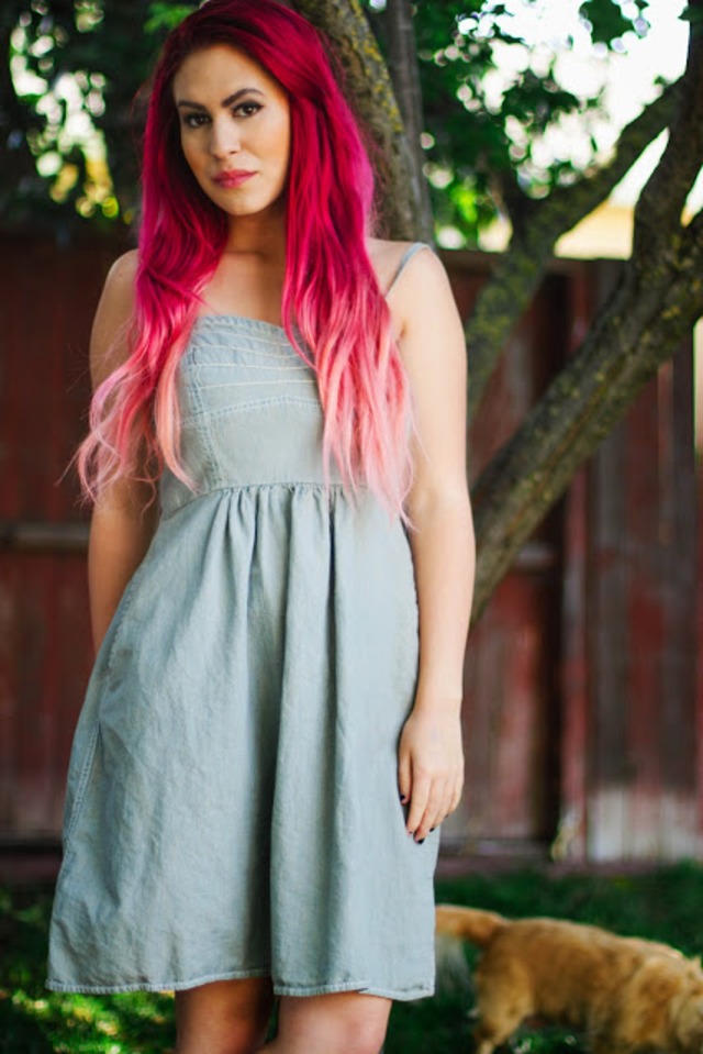 red pink ombre