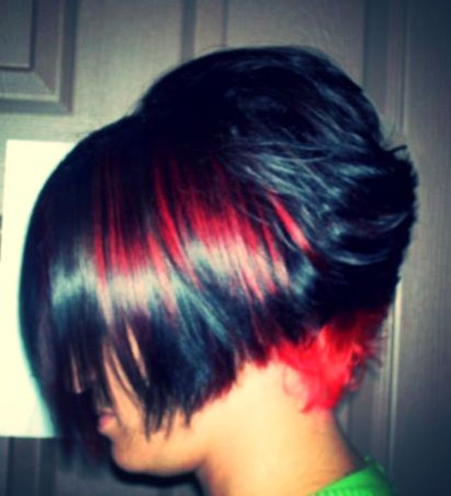 red shelf at back with redlights and black base!