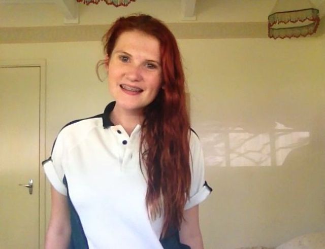 red wavy hair