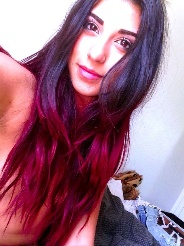 red/black ombre waves