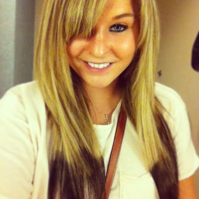 reverse ombre straight hair