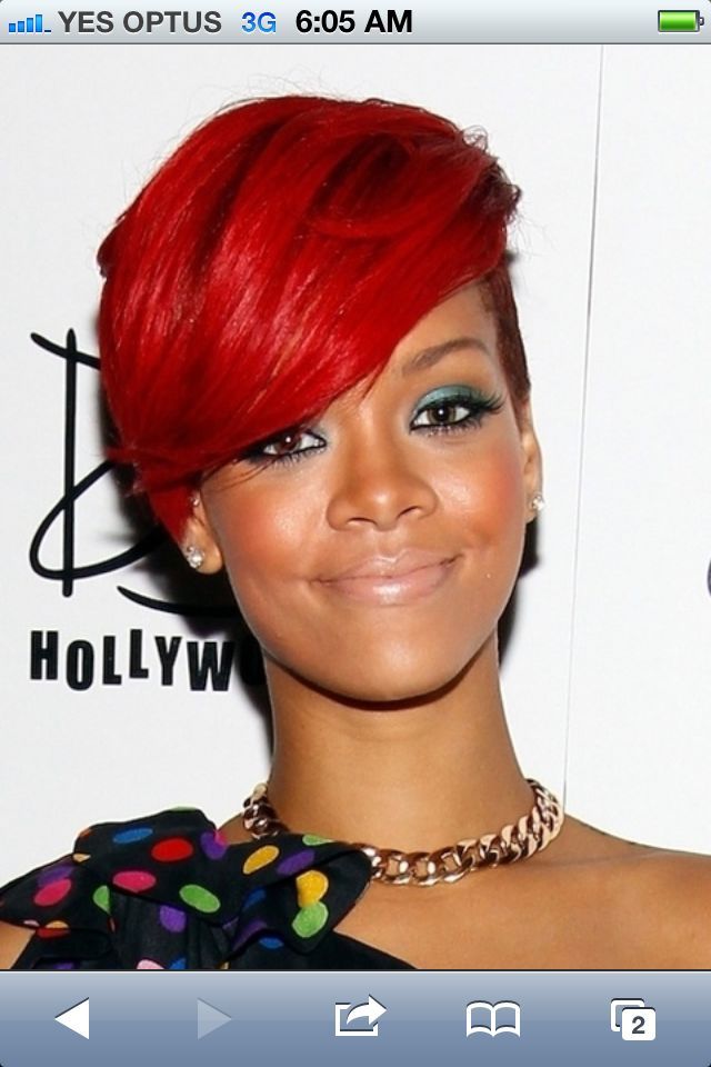 rhianna in red