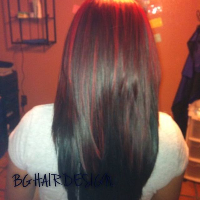 rhianna red and black
