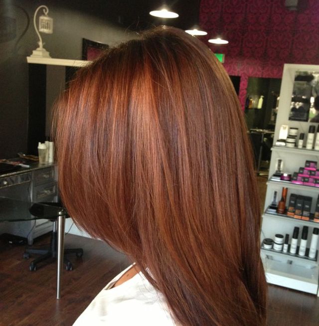 rich cinnamon auburn glaze // cut &amp; color by Kendi