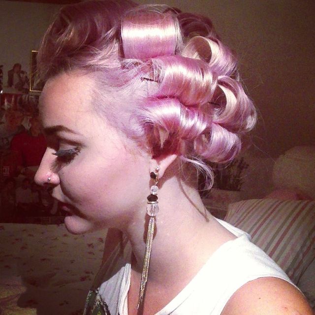 rolled hair
