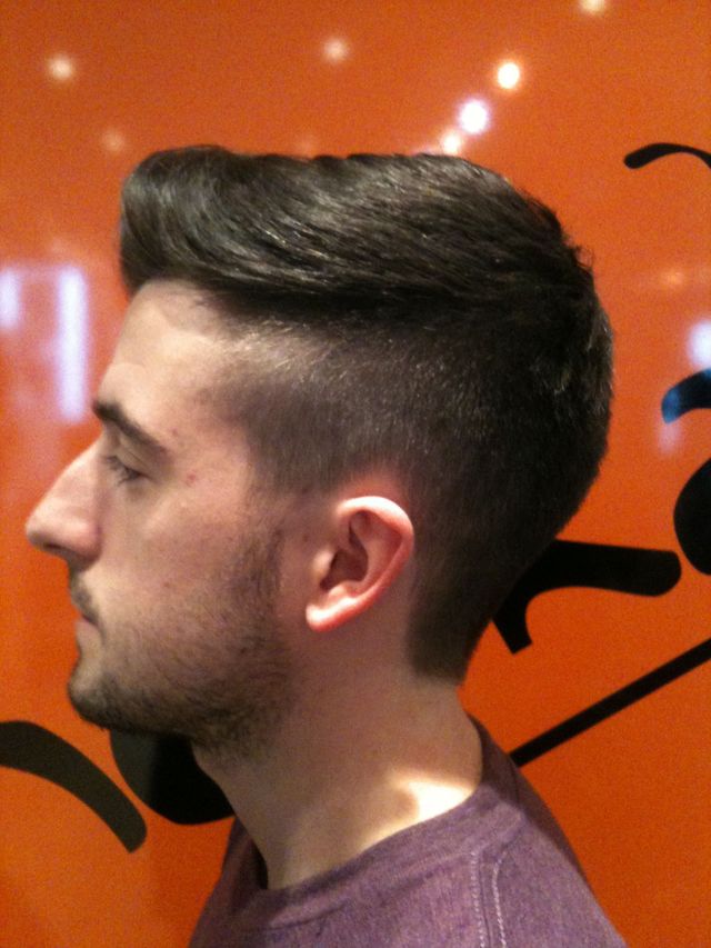 sharp edged quiff