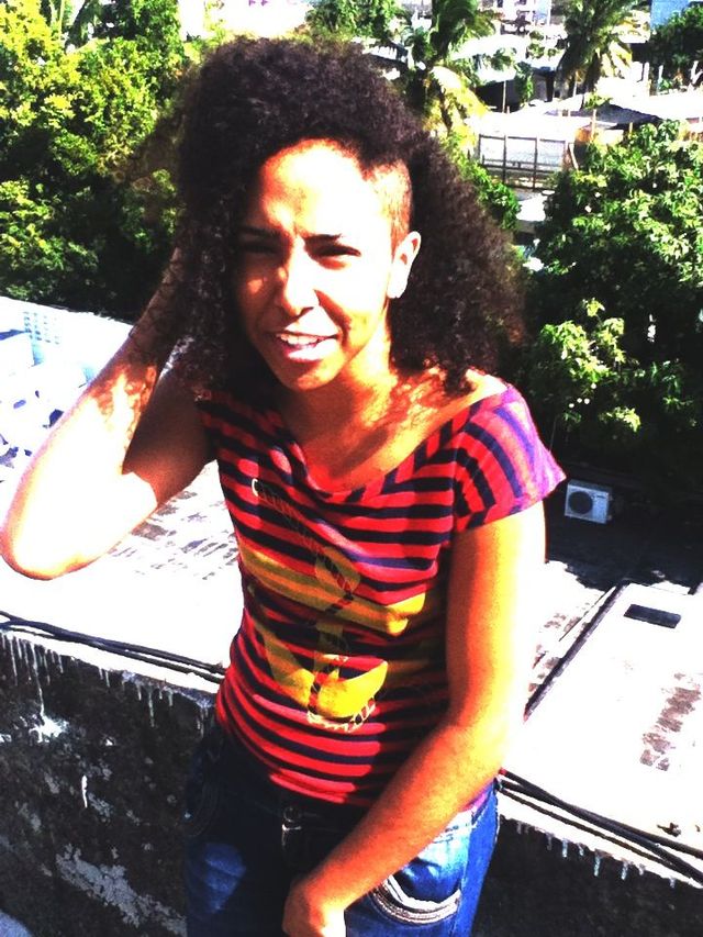 shaved curly hair