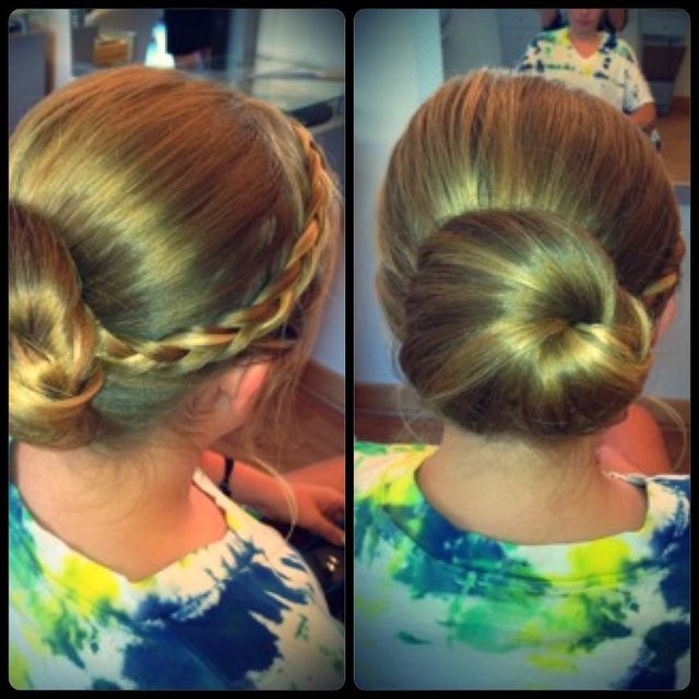 shell braid bun  