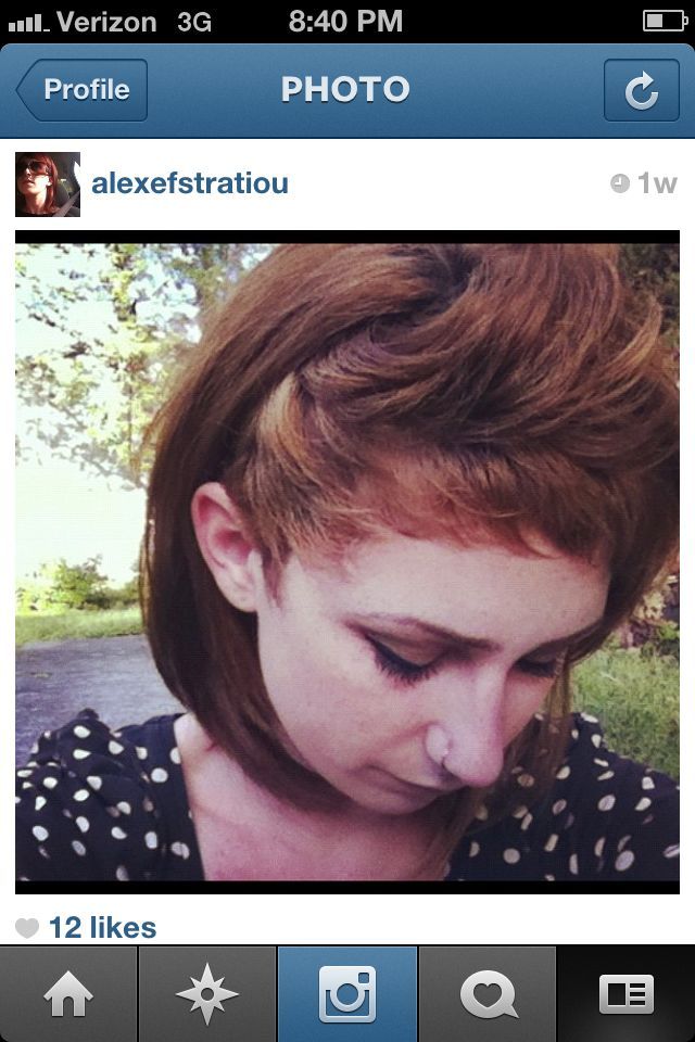 short bangs spiked