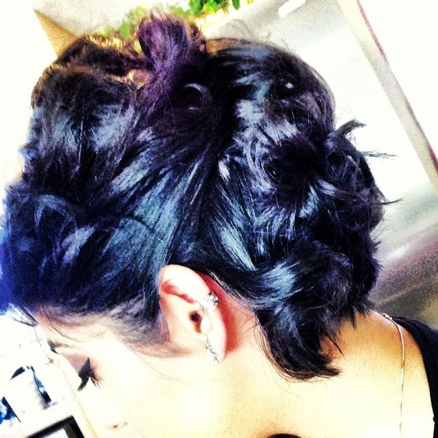 short curly updo
