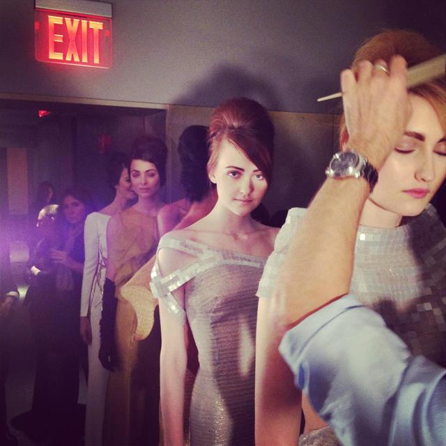 backstage NYFW 2012