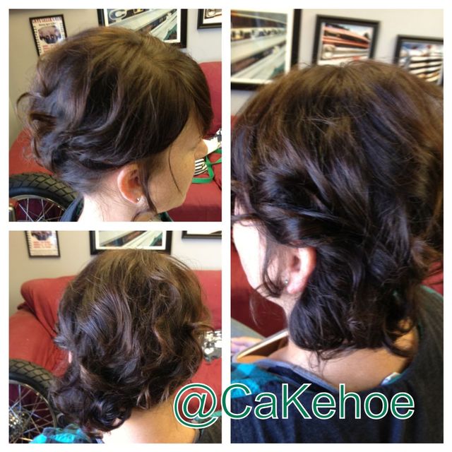 side bun for boudoir photo shoot