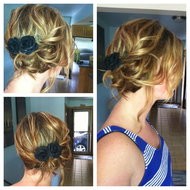 side swept updo