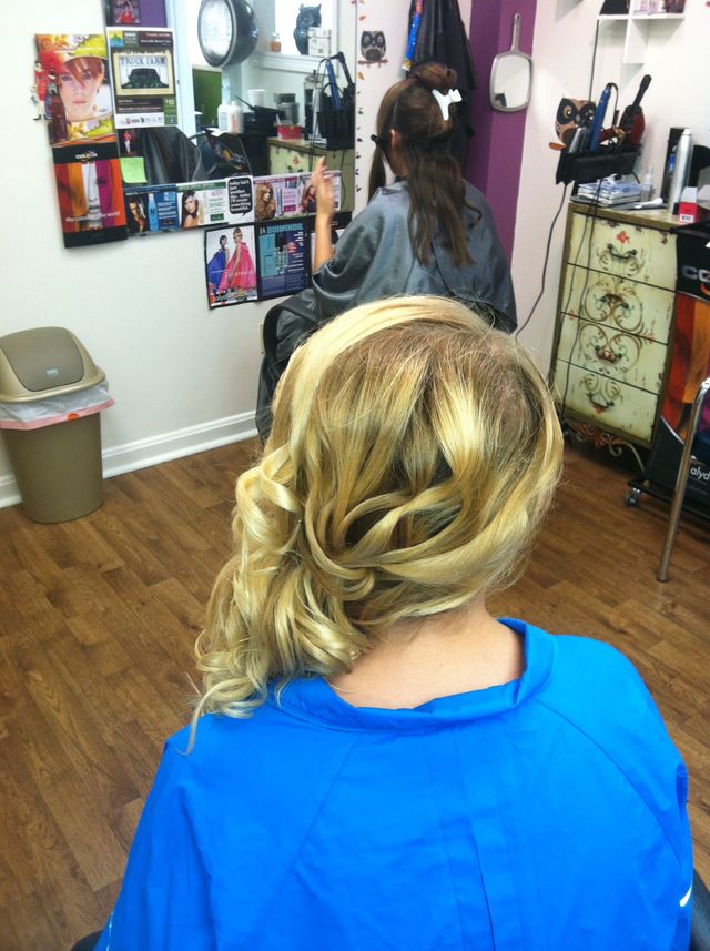 side swept updo