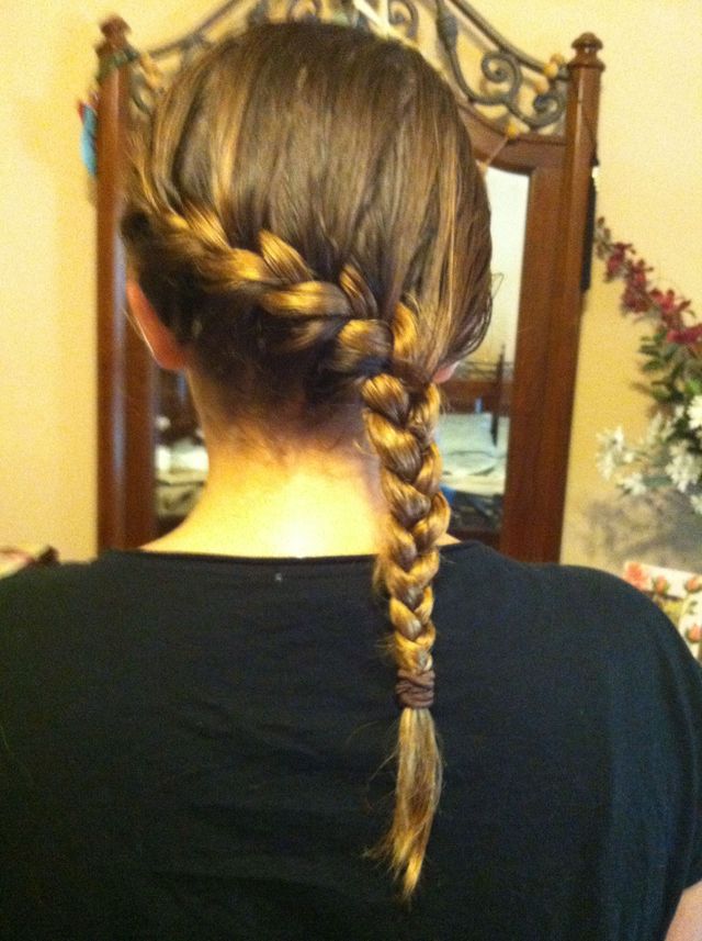 sideways French braid