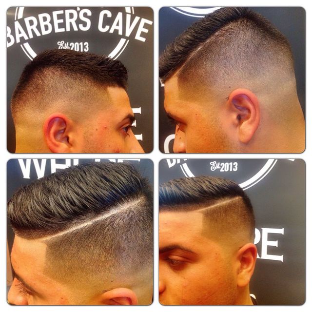 skin fade/ side part