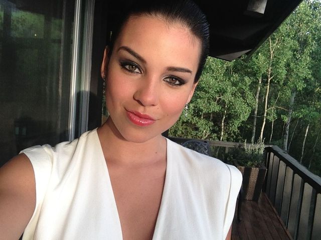 sleek-back short hair
