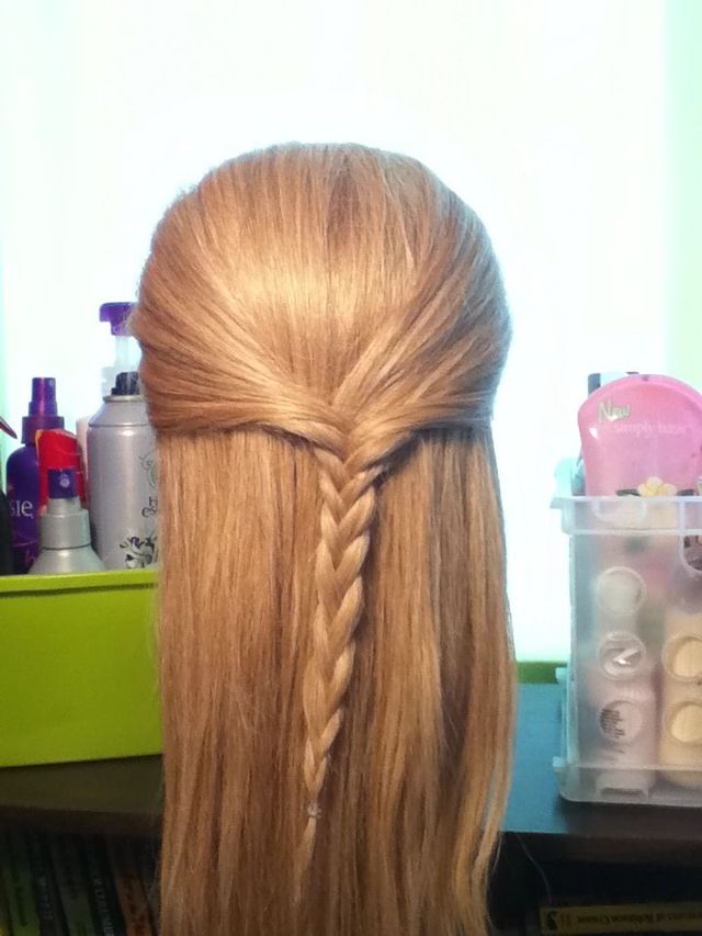 slight braided hairstyle