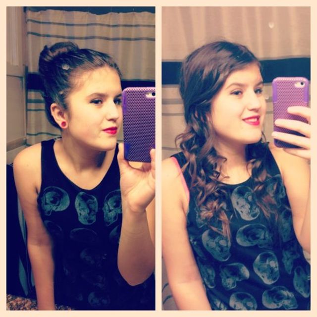 sock Bun &amp; curls