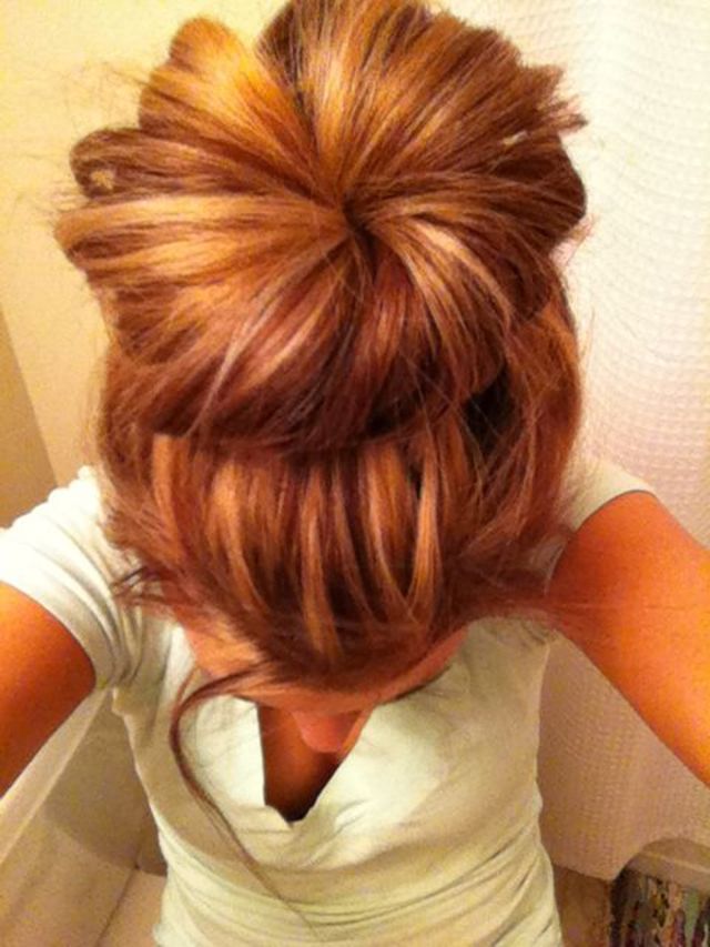 sock bun. 