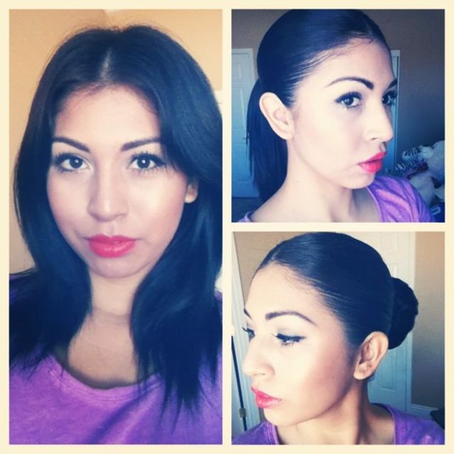 straight, bun, pony