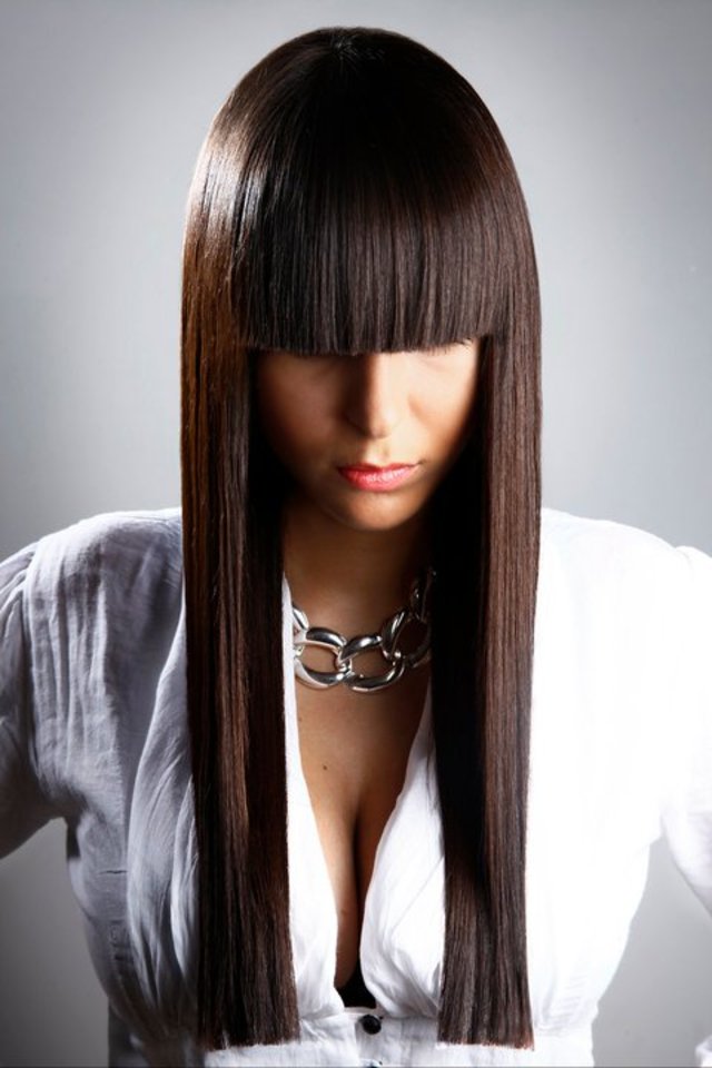 80's inspired square fringe