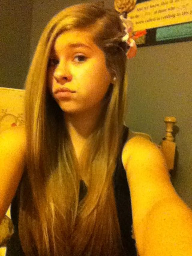 straight with a flower