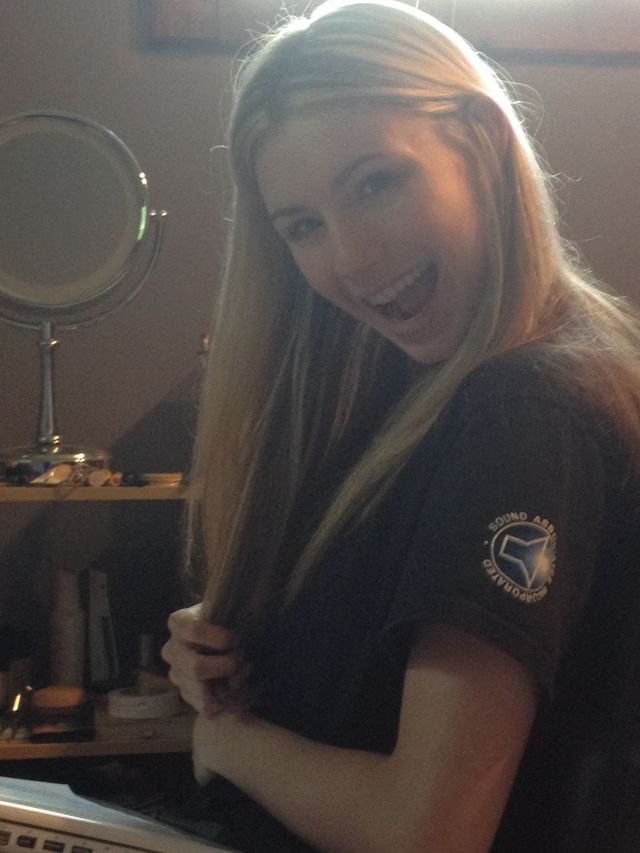 straightened sisters hair