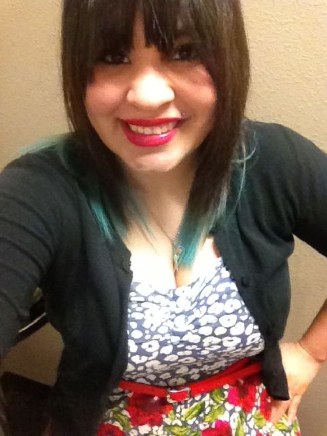 teal dip dye
