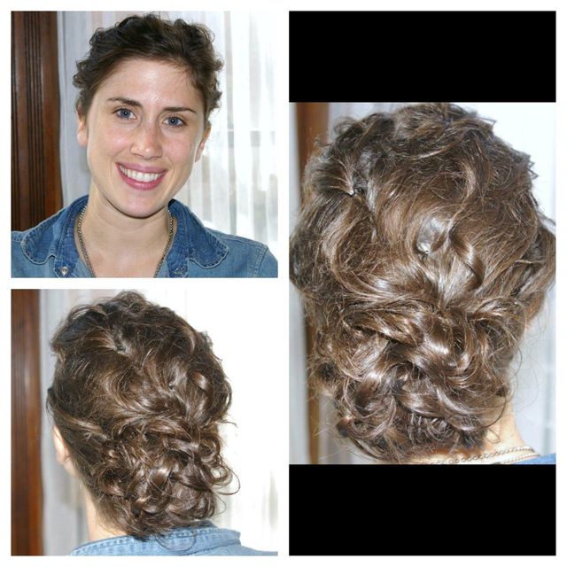 textured curly updo