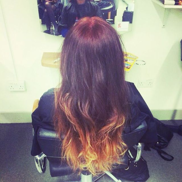 three colour ombré 