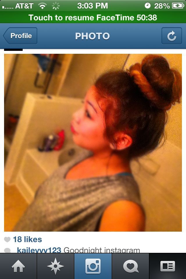 top knot or sock bun