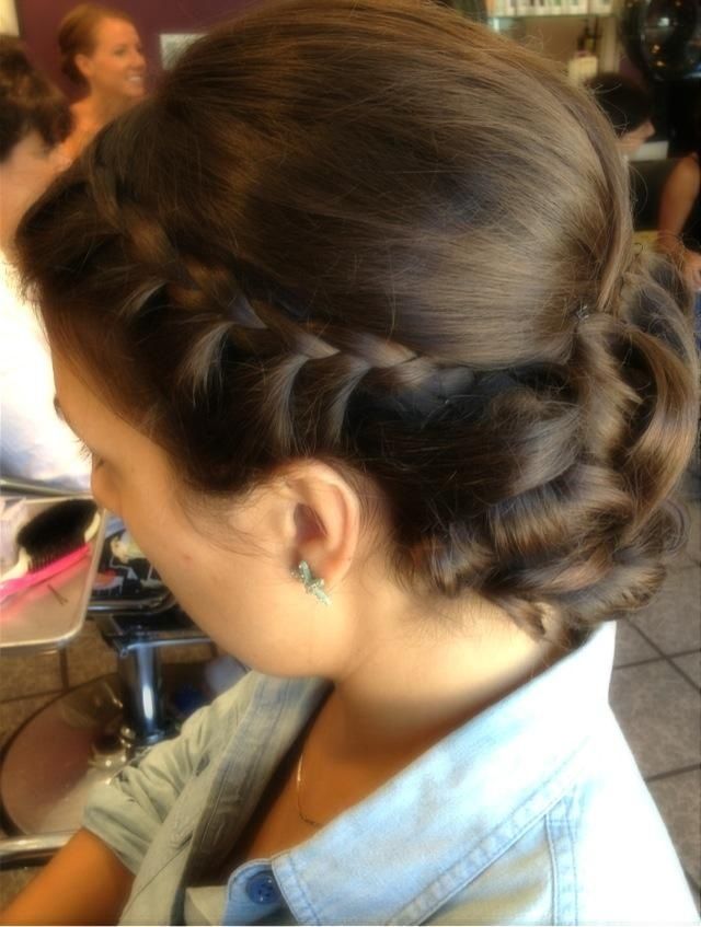 up style with braid