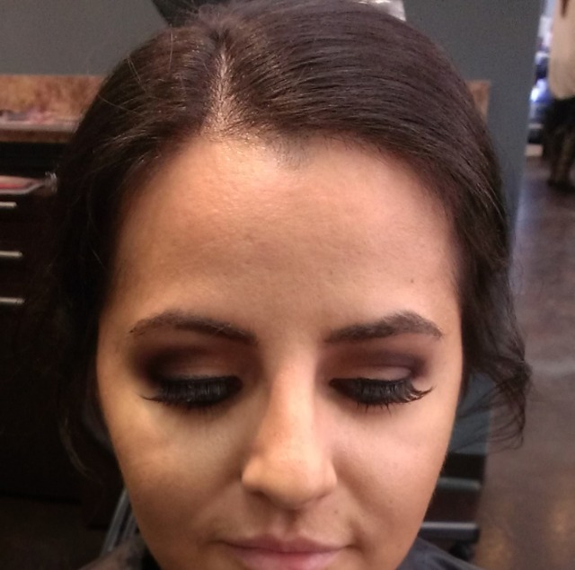 updo and makeup