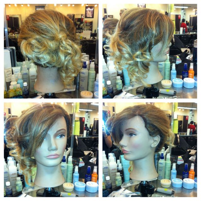 updo to the side 