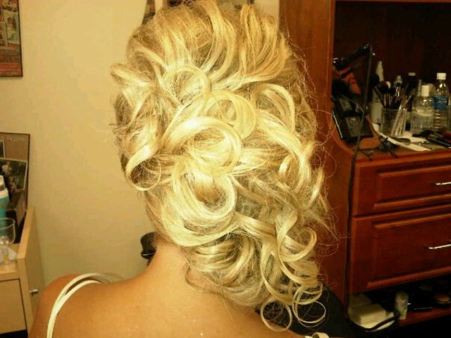 Off the shoulder updo 