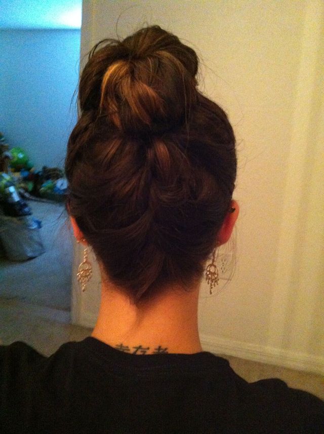 upside down French braid 