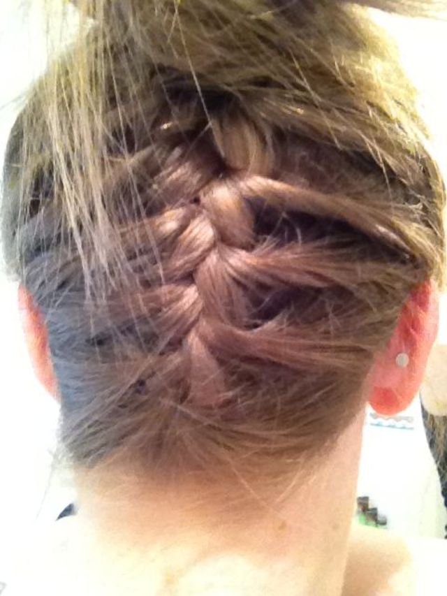 upside down braid 
