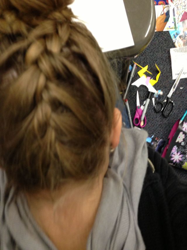 upside down braid
