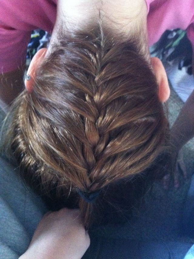 upside-down braid
