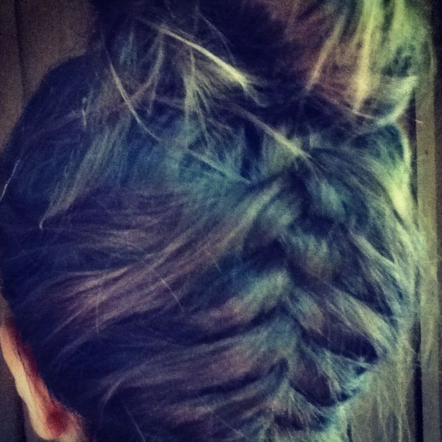 upsidown French braid into a bun