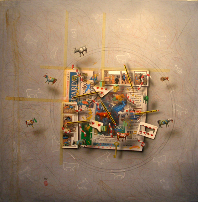 vacas periodico 100x100cm2007