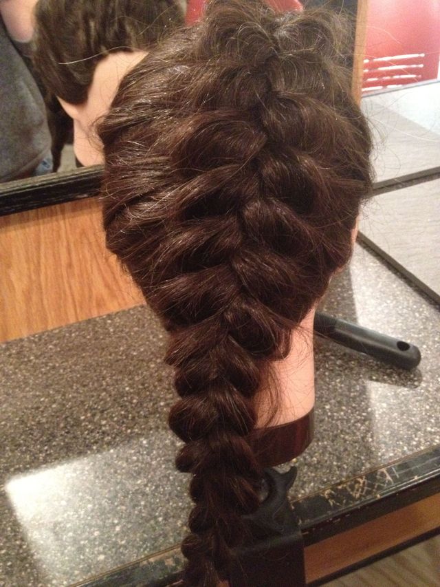 visible French pancake braid
