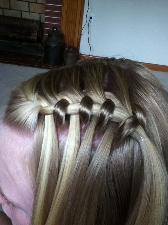 waterfall French braid 