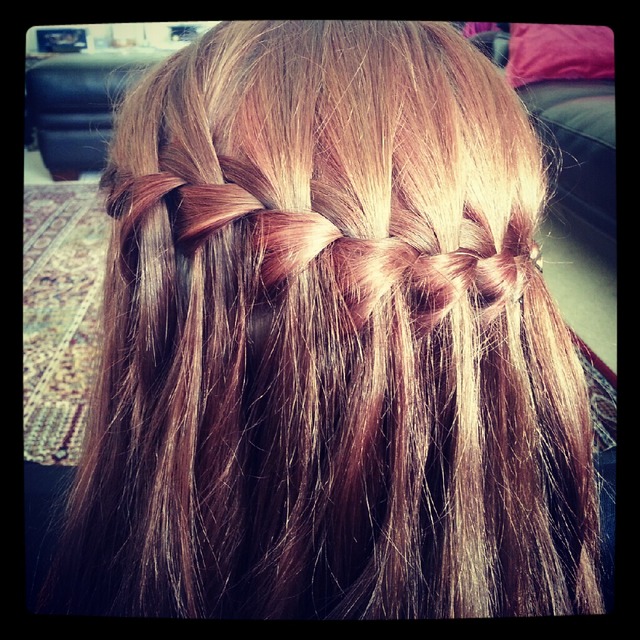 waterfall braid all around