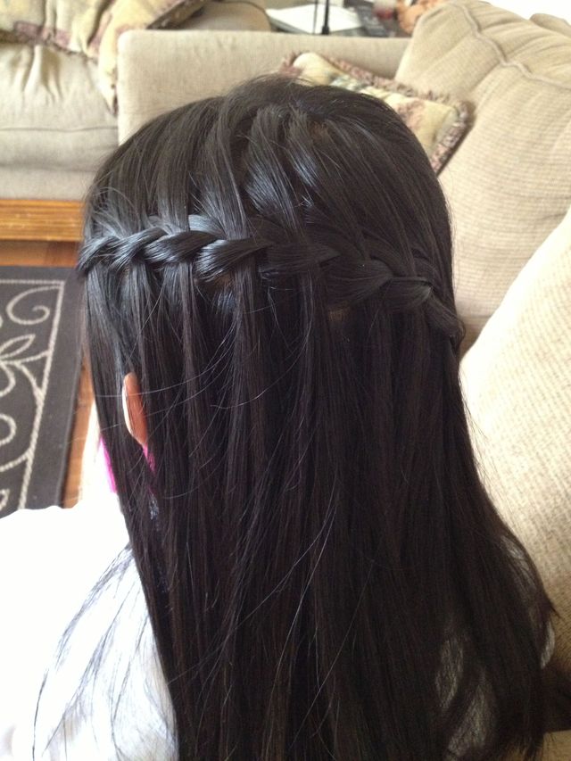 waterfall braid on my baby sister!